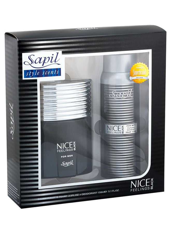 sapil Nice Feelings Gift Set Nice Feelings EDT (75 ml), Deodorant (150 ml) - Image 1