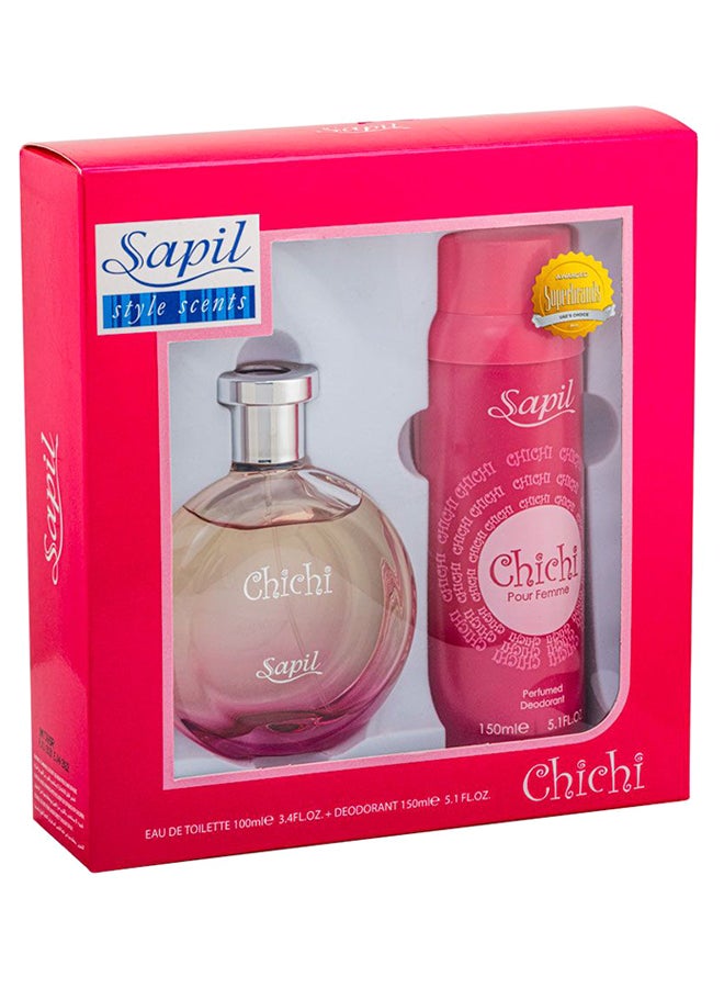 سابل - طقم هدية عطور تشي تشي Chichi EDT (100 ml), Chichi Deodorant (150 ml) - Image 1