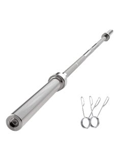 Sparnod Fitness SRO-4 Olympic Barbell Rod With Collars Heavy Duty Steel Weightlifting Bar For Home Gym Exercises 4feet