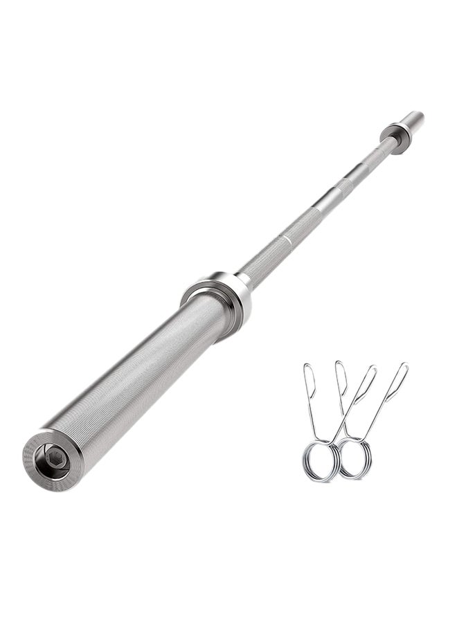 Sparnod Fitness - Sparnod Fitness SRO-4 Olympic Barbell Rod With Collars Heavy Duty Steel Weightlifting Bar For Home Gym Exercises 4feet - Image 1