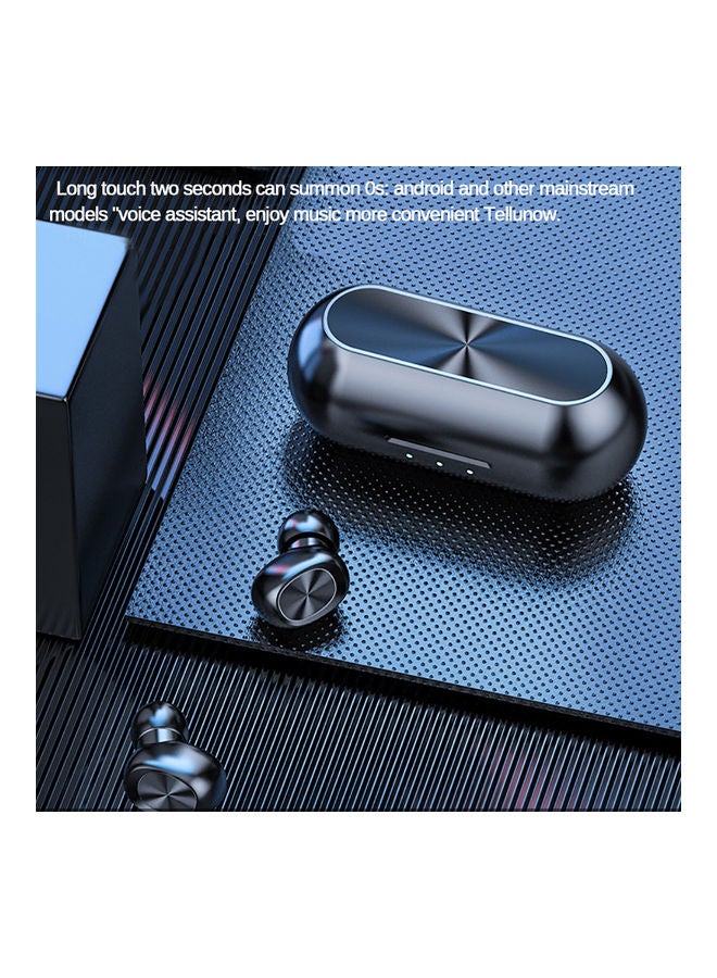 Generic - Portable TWS BT 5.0 Wireless Sports Earphones with Charge Box Black - Image 1