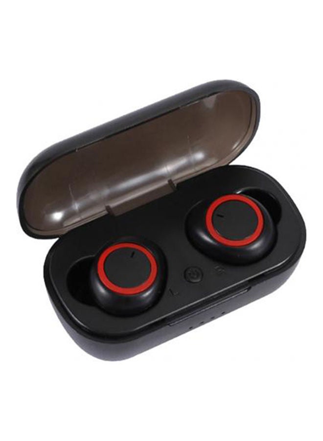 Touch-control BT 5.0 Wireless Earphones Black/Red - Image 1