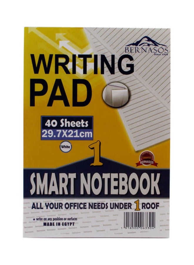 BERNASOS Bernasos Block Note 40 Sheets Heel 29.7×21 cm A4 White 
