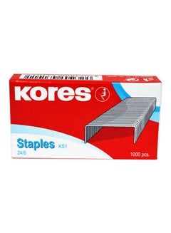 Kores KORES STAPLES 24/6 NO:43101 Silver 