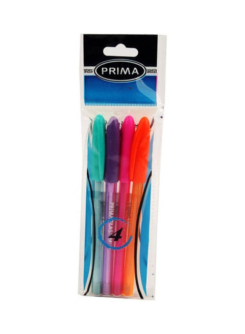 Prima Flash Ballpoint Pen, Set Of 4 Assorted Colors Multicolour