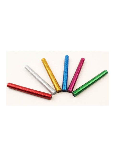 Glue sticker color glitter 11mm *6 Multicolour