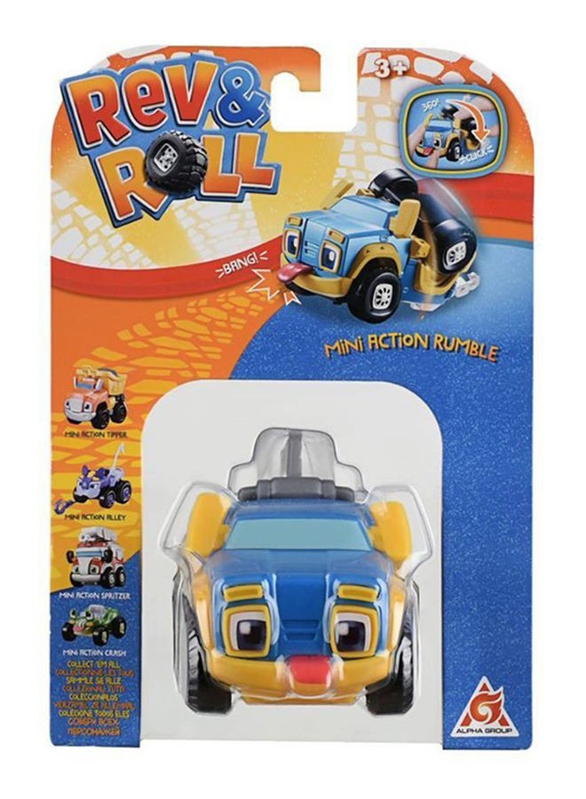 Rev&Roll Mini Action Rumble Car Multicolour 10 x 6.1cm - Image 2
