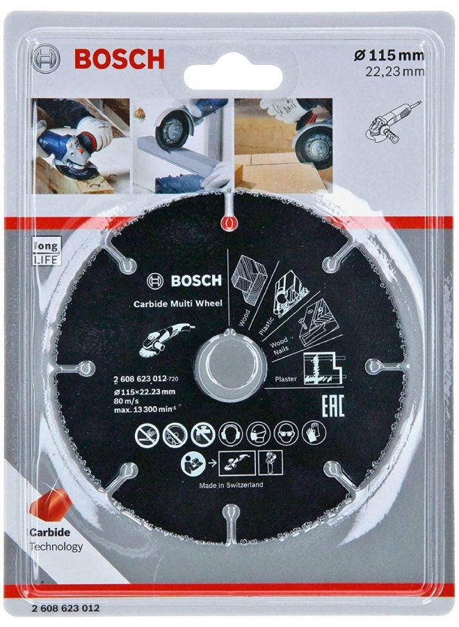 BOSCH Carbide Multiwheel Cutting Disc Black 115mm - Image 2