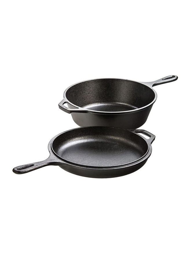 LODGE LCC3 Pre-Seasoned Cast Iron Cooker Black ‎39.12x27.18x9.9cm  - Image 1