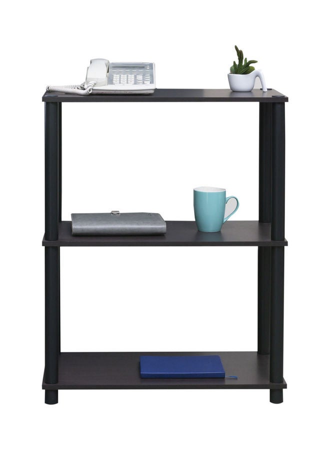 دبيلو تي- إيزي كير رف مكون من 3 طبقات للمنزل والمكتب شوكولاتة بيتش 60x29.5x75.5سم - Image 1