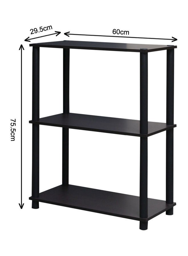 دبيلو تي- إيزي كير رف مكون من 3 طبقات للمنزل والمكتب شوكولاتة بيتش 60x29.5x75.5سم - Image 4