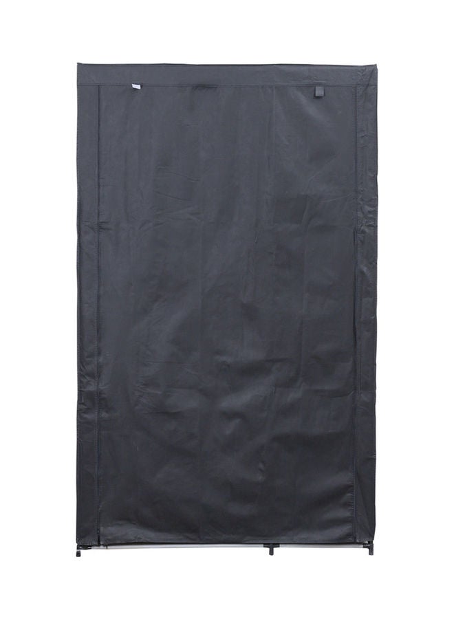 دبيلو تي- إيزي كير خزانة ملابس ببابين مع 5 أرفف أسود 110x45x178سم - Image 1