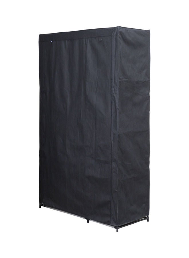 دبيلو تي- إيزي كير خزانة ملابس ببابين مع 5 أرفف أسود 110x45x178سم - Image 2