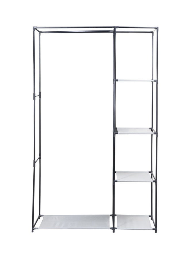 دبيلو تي- إيزي كير خزانة ملابس ببابين مع 5 أرفف أسود 110x45x178سم - Image 5