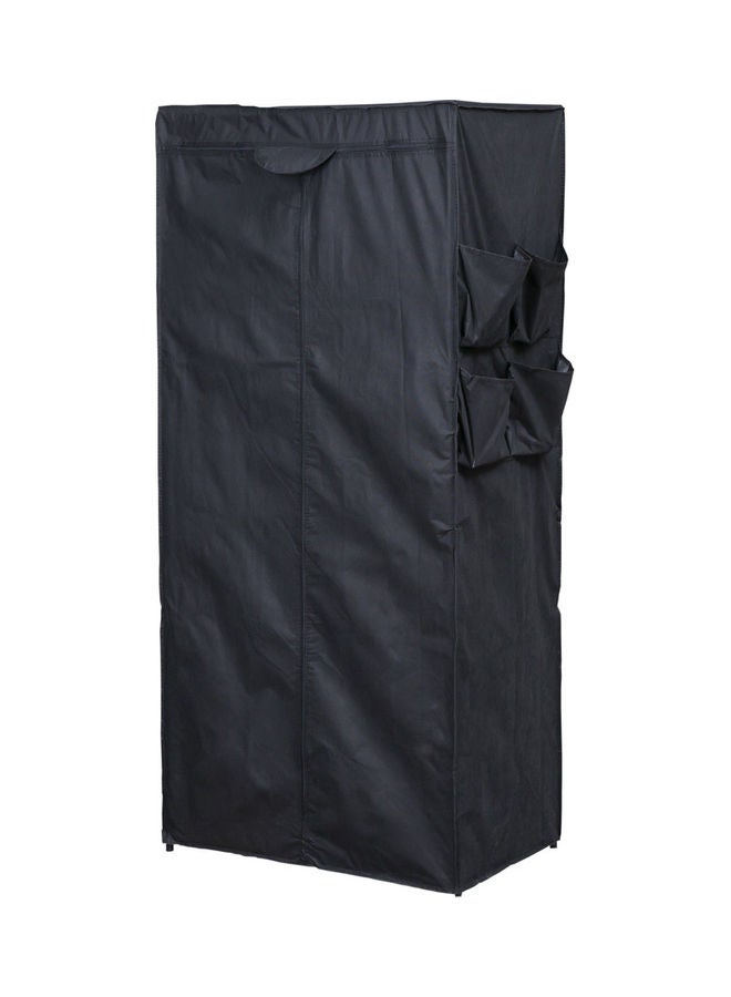 دبيلو تي- إيزي كير خزانة ملابس قابلة للطي ببابين أسود 69.5x46x154سم - Image 2
