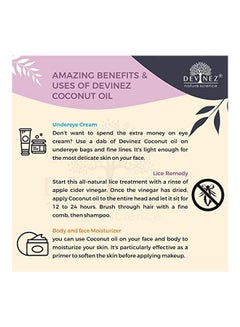 Devinez Extra Virgin Coconut Oil Clear 250ml  - Image 5