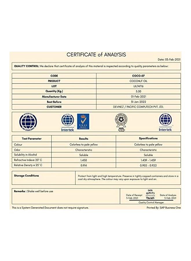 ديفينيز Extra Virgin Coconut Oil Clear 250ml - Image 3