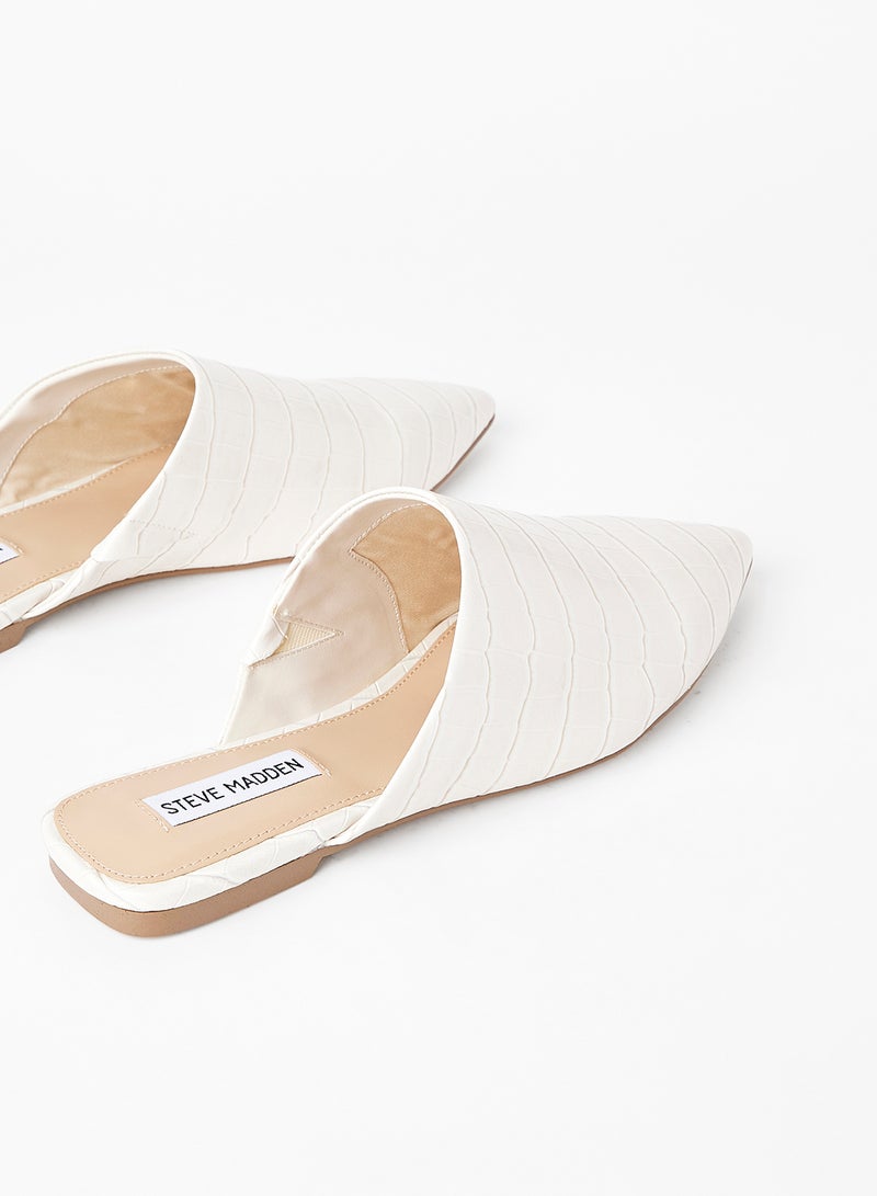 STEVE MADDEN - Tiff Flat Mules Ecru - Image 1