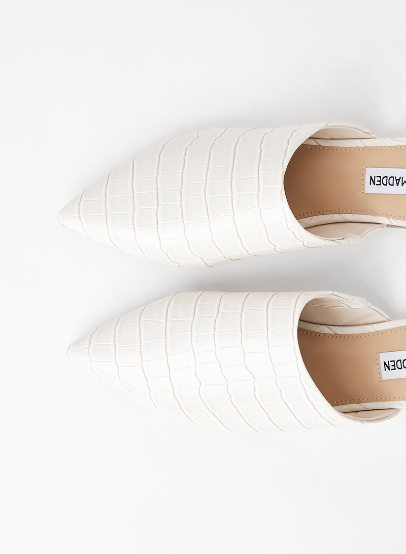 STEVE MADDEN - Tiff Flat Mules Ecru - Image 1