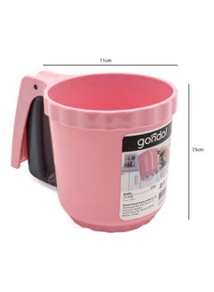 جوندول Plastic Flour Sifter Pink 15x11cm  - Image 5
