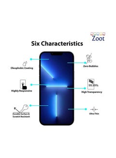 Zoot 5D Tempered Glass Screen Protector For iPhone 13 Pro Max Black  - Image 2