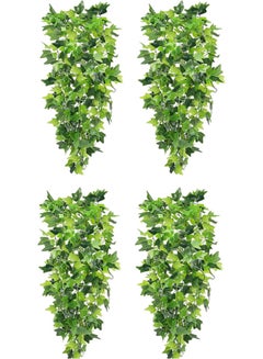 لينجوي 4 قطع من النباتات الصناعية المعلقة أخضر 100x25x25سم  - Image 1
