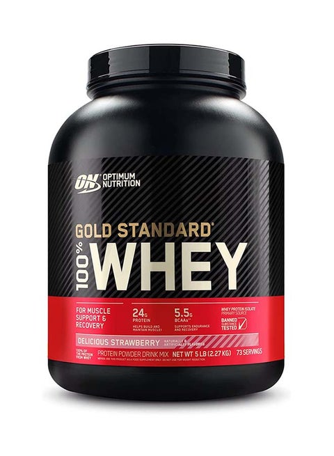Gold Standard 100% Whey Protein Powder Delicious Strawberry 5lb