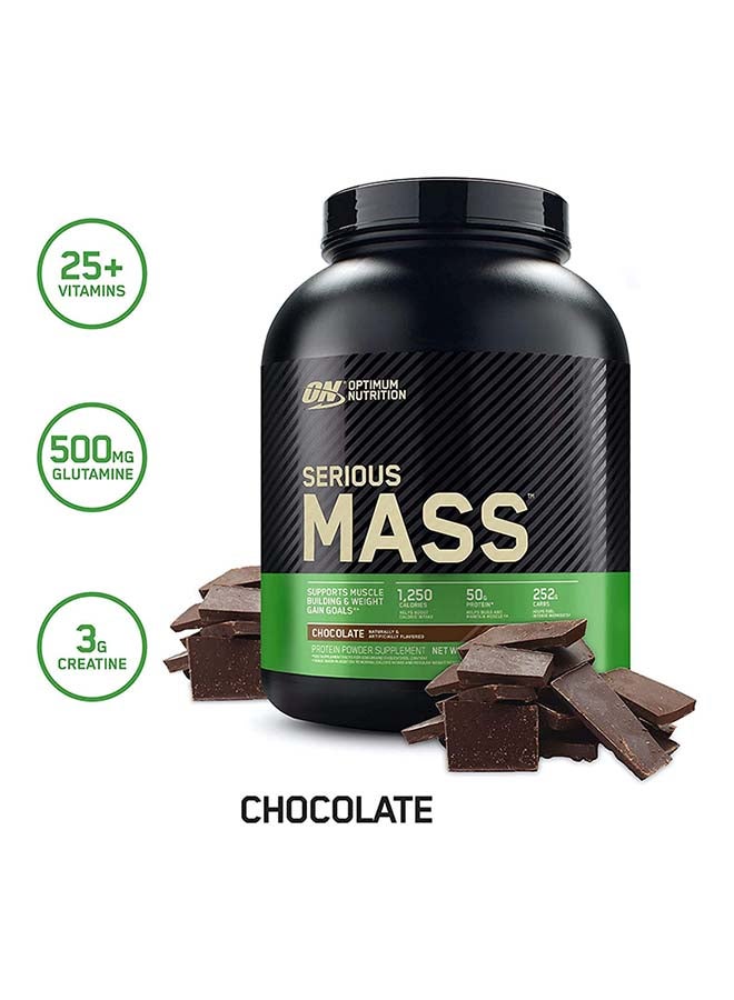 Optimum Nutrition Serious Mass Weight Gain Protein Powder Chocolate 6lb  - Image 2
