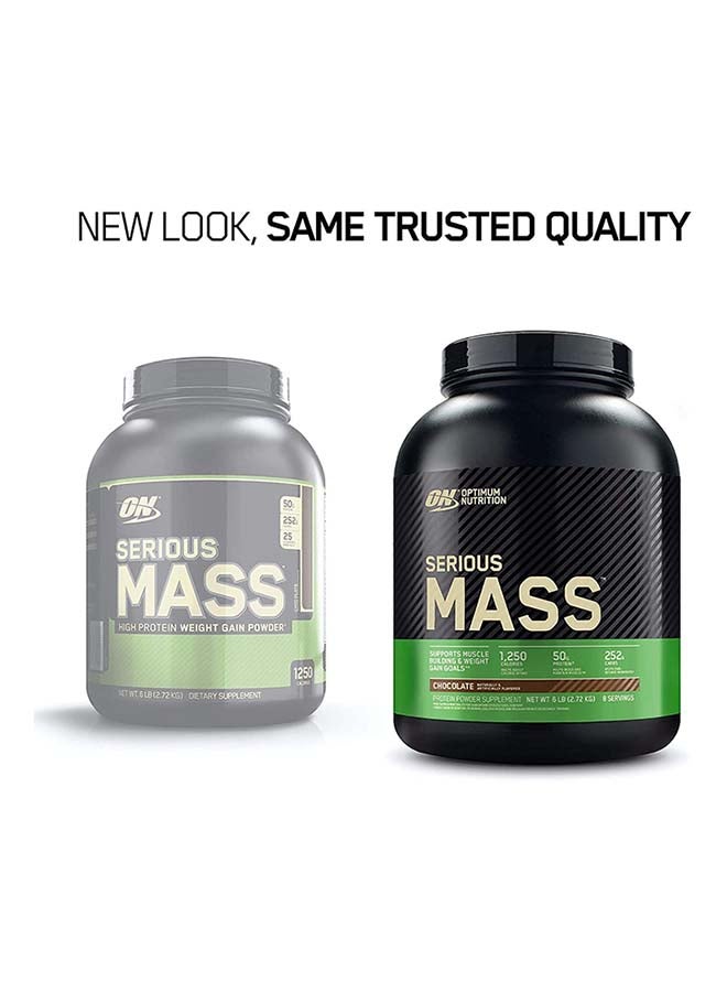 Optimum Nutrition Serious Mass Weight Gain Protein Powder Chocolate 6lb  - Image 3