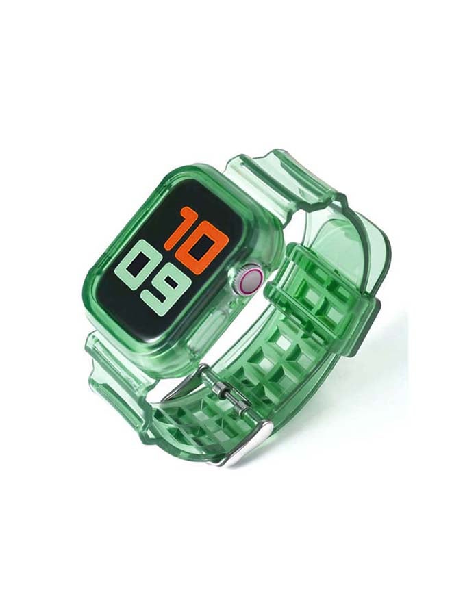Theodor Replacement Watchband With Case For Apple Watch Series 7/6/SE/5/4 38/40mm Green  - Image 1