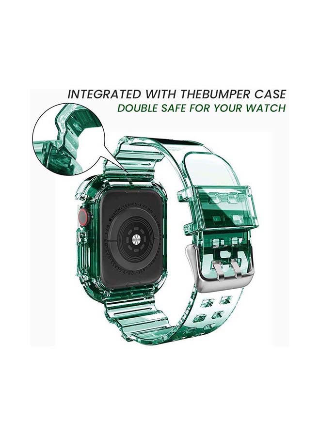Theodor Replacement Watchband With Case For Apple Watch Series 7/6/SE/5/4 38/40mm Blue  - Image 2