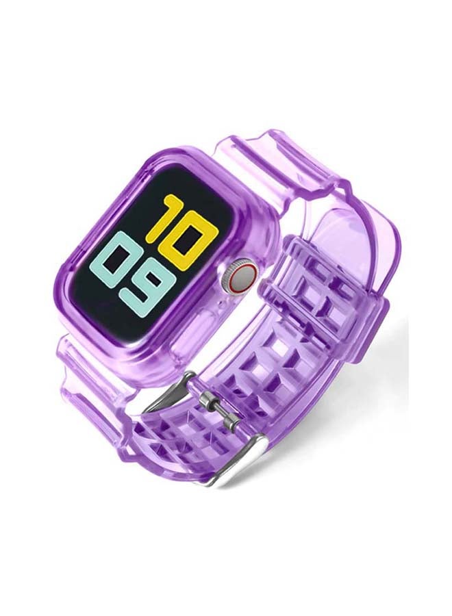 Theodor - Replacement Watchband With Case For Apple Watch Series 7/6/SE/5/4 38/40mm Purple - Image 1