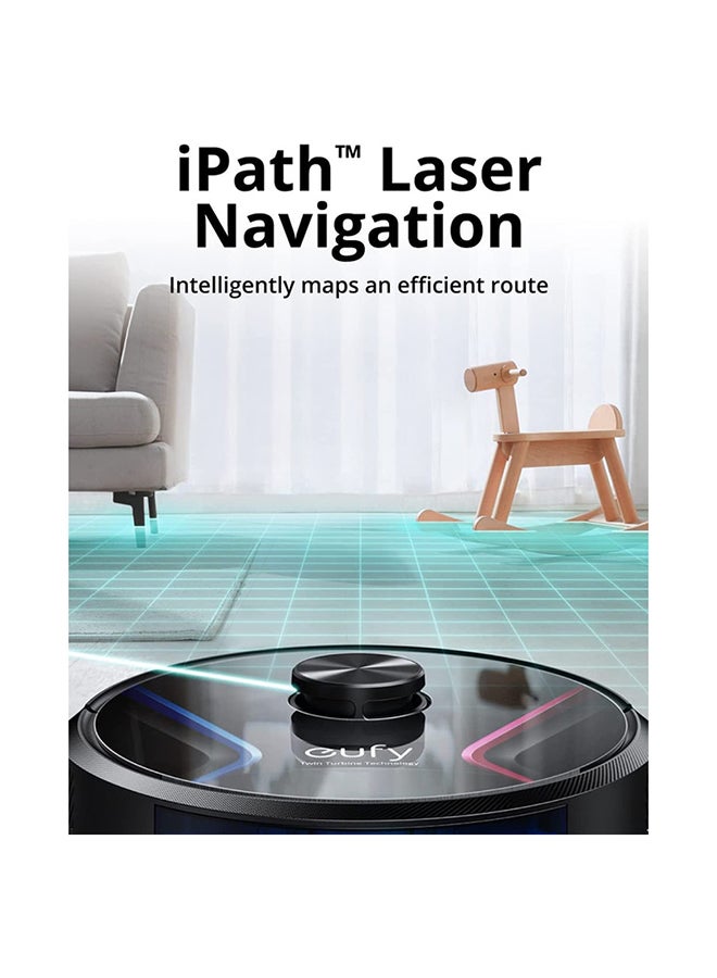 eufy - RoboVac X8 Robot Vacuum Cleaner with iPath Laser Navigation, Twin-Turbine Technology Generates 2x 2000Pa Suction, Robotic Vacuum Cleaner with AI. Map 2.0 Technology, Wi-Fi, Perfect for Pet Owner 0.6 L 24 W T2262 Black - Image 1