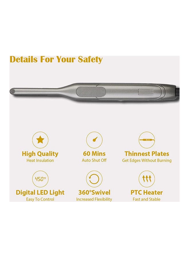 Arabest - Hair Curler for Unisex Straightener Iron Beard Styler Grey 26.5cm - Image 1