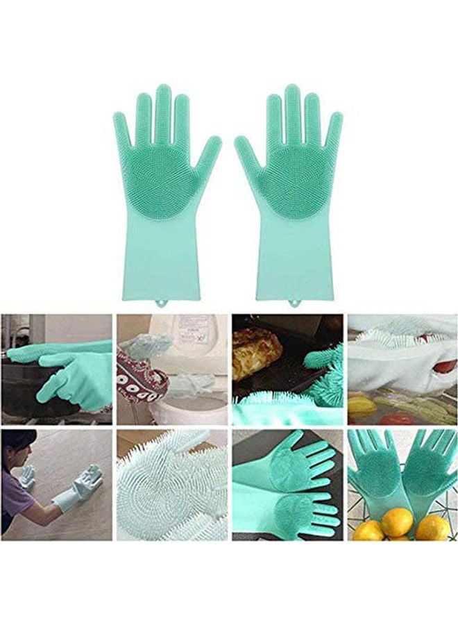 Upgraded Magic Reusable Silicone Gloves With Wash Scrubber Heat Resistant For Cleaning Household Washing The Car - Image 2