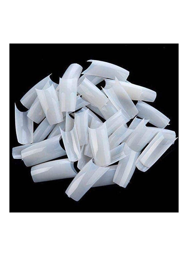 نصائح كاذبة نصف الفرنسية الاكريليك هلام الأشعة فوق البنفسجية أدوات اصطناعية مانيكير مسمار الفن - Image 1