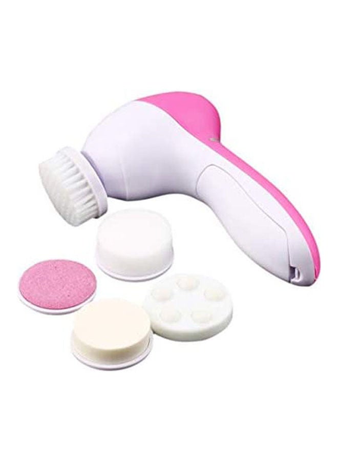 Generic 5 In 1 Electric Face Wash Machine Facial Pore Cleaner Body Cleaning Massage Mini Skin Care Tool Beauty Massager Brush Set Pink 260grams 