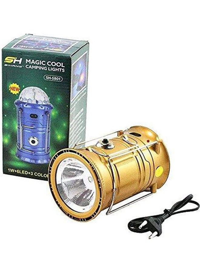 Led Rechargeable Lantern With Dj Disco Stage Light And Torch And Usb Charging Gold - Image 2