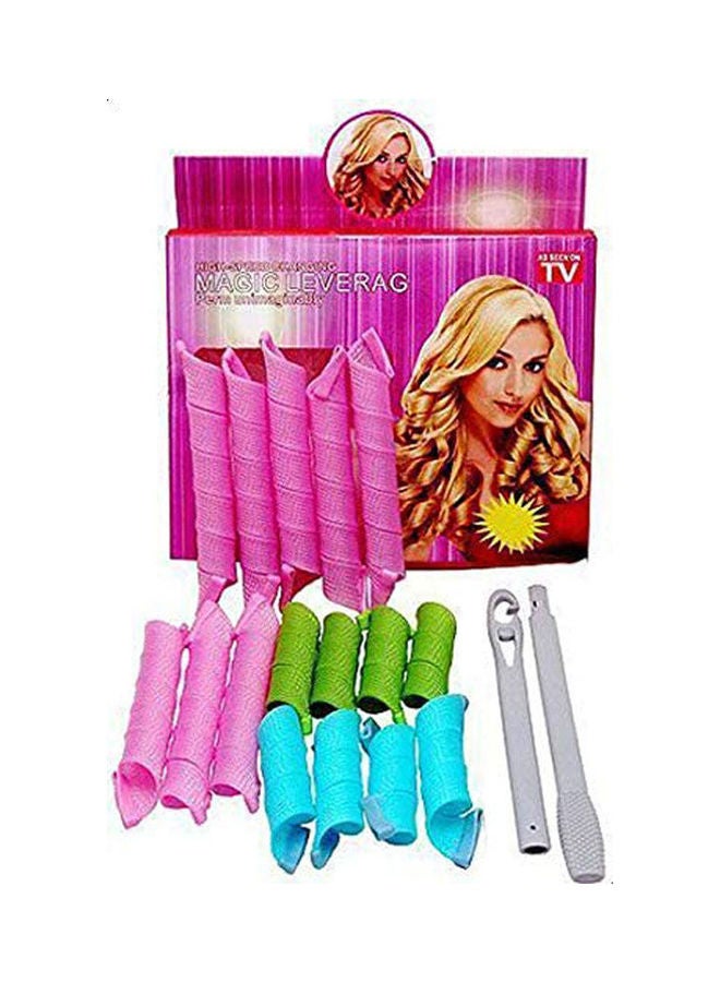 Magic Leverag Curlers Hair Roller Set Pink 9x20cm