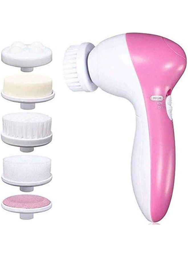 جهاز التدليك والعناية بالبشرة 5 في 1 زهري
