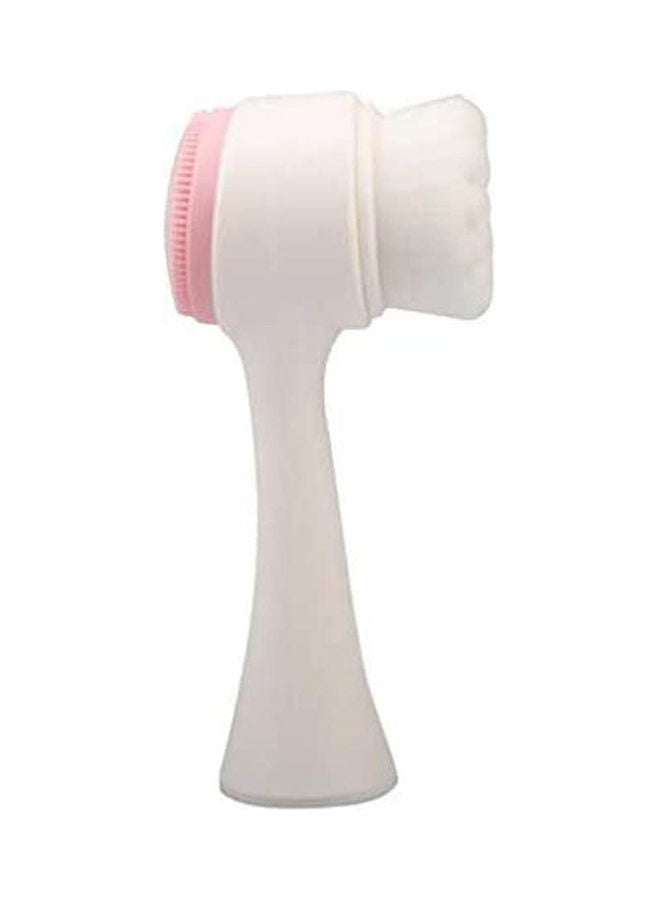 Generic Double Side Silicone Facial Cleanser Brush Portable Face Cleaning Vibration Massage Face Washing Product Skin Care Too White 