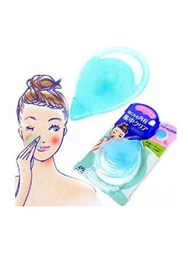 فرشاة سيليكون لإزالة الرؤوس السوداء من الوجه أزرق