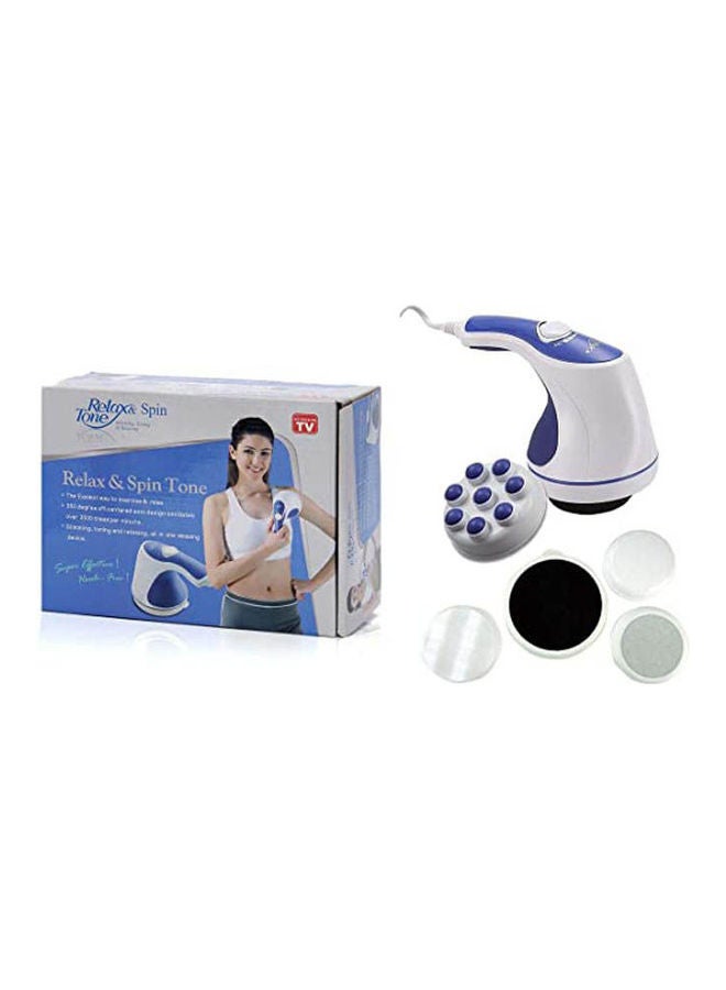 Massager Relax Professional Body Sculptor Spin Tone With 4 Different Massage Head And 1 Massage Head Protector Cover