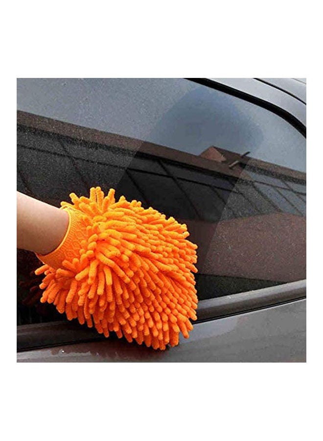 Generic Single-Sided Chenille Car Wash Gloves,Microfiber Cleaning Towel Car Home Dual-Use Cleaning Supply 
