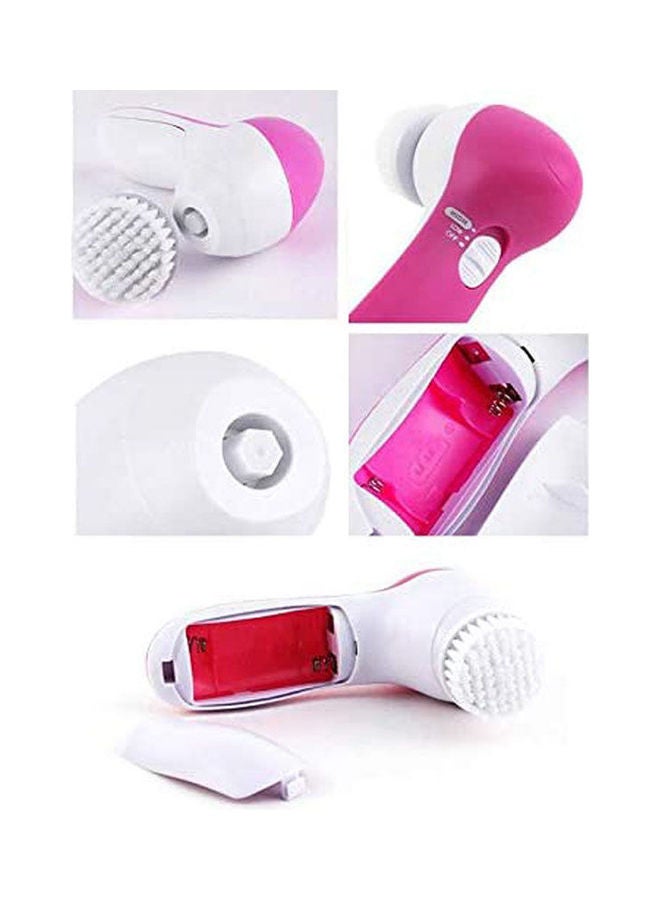 Generic Deep Clean 5 In 1 Electric Facial Cleaner Body Cleaning Face Care Brush Mini Skin Beauty Massager Pink - Image 2