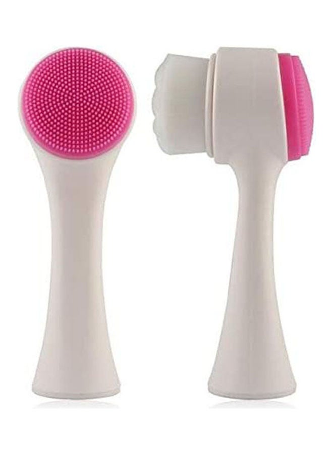 فرشاة تدليك وتنظيف الوجه 2 في 1 وردي - Image 1