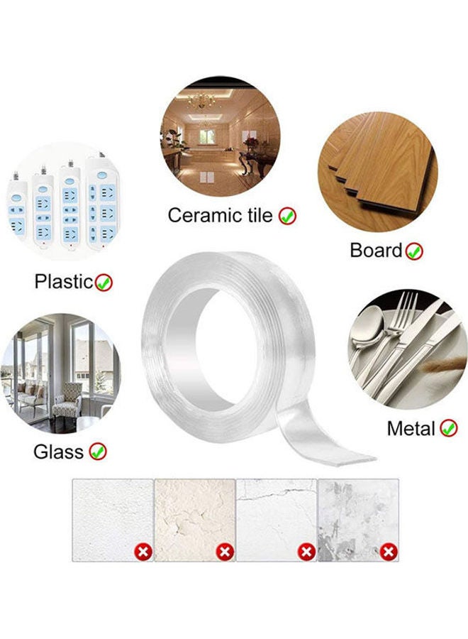 Washable Double Sided Adhesive Tape White - Image 2