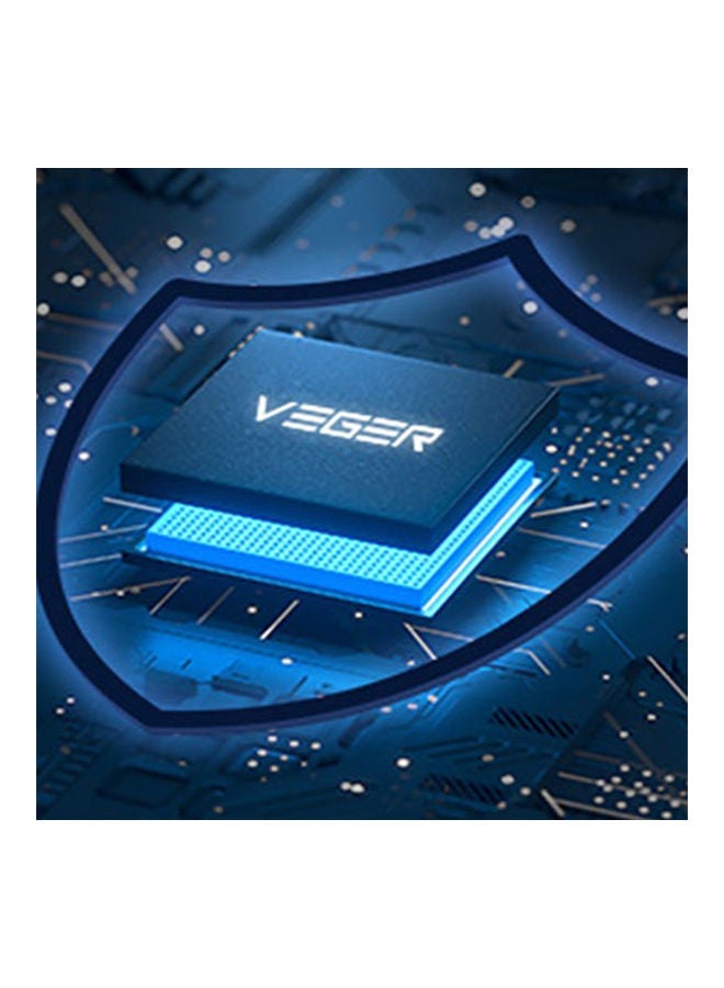 VEGER - 20000 mAh Universal Light-Weight Portable 4 Cables Built-In with LED Indicator Power Bank Black - Image 1