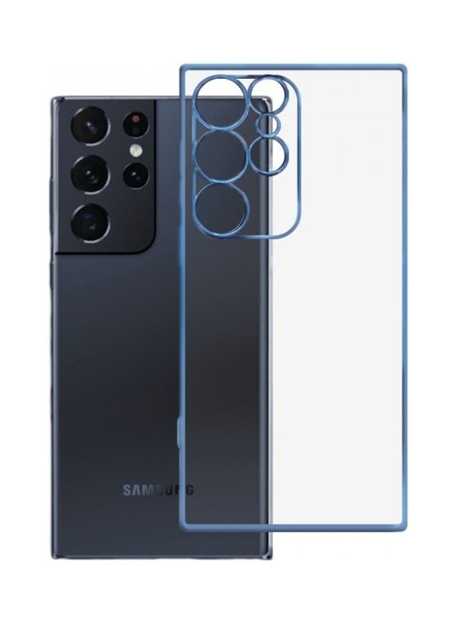 مارجون غطاء حماية واق ناعم من البولي يوريثان الحراري لهاتف سامسونج جالاكسي S22 ألترا 5G شفاف/ أزرق - Image 1