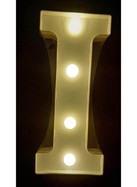 Decorative LED Illuminated Letter Battery Operated Marquee Sign - Alphabet Marquee Letters With Lights For Parties And Rooms I White